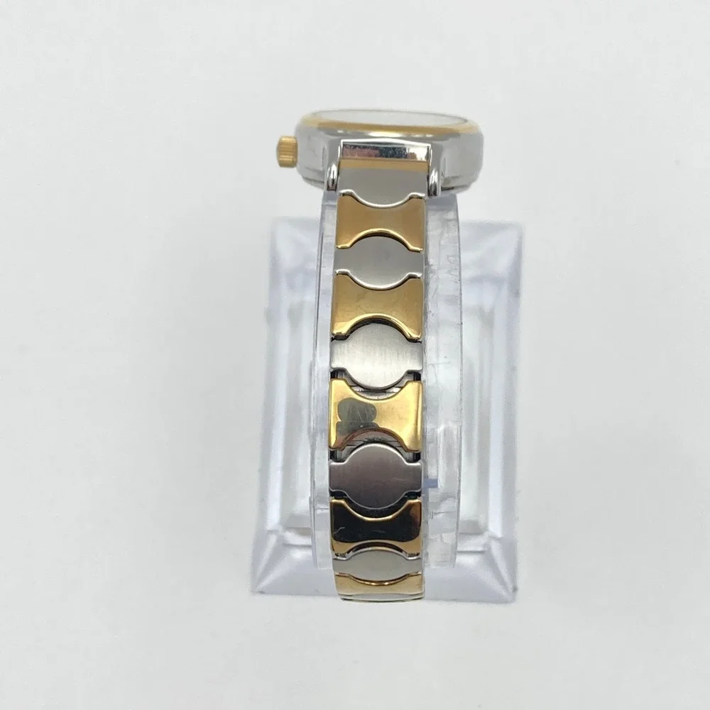 Timex Cavatina Watch Women 21mm Gold Silver Tone Stretch Band New Battery 6.25